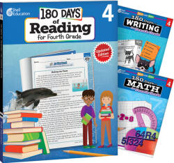 180 Days of Reading, Writing and Math for Fourth Grade 3-Book Set - Teacher Created Materials, Jodene Smith, Kristin Kemp (ISBN: 9781493825936)