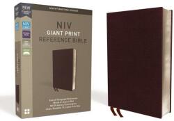 NIV, Reference Bible, Giant Print, Bonded Leather, Burgundy, Red Letter Edition, Comfort Print - Zondervan (ISBN: 9780310449478)