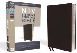 NIV, Thinline Reference Bible, Bonded Leather, Black, Red Letter Edition, Comfort Print - Zondervan (ISBN: 9780310449652)