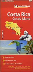 804. Costa Rica térkép Michelin Cocos Island 1: 600 000 (ISBN: 9782067229433)