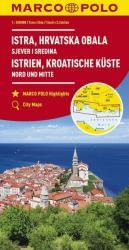 Isztria térkép, Horvát tengerpart térkép, Istrien, Kroatische Küste Marco Polo 2018 1: 200 000 (ISBN: 9783829739894)