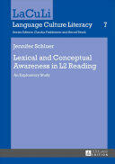 Lexical and Conceptual Awareness in L2 Reading; An Exploratory Study (ISBN: 9783631724972)