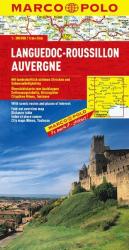 Languedoc-Roussillon térkép, Auvergne térkép Marco Polo 1: 300 000 2015 (2007)