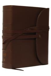 NKJV, Journal the Word Bible, Large Print, Premium Leather, Brown, Red Letter (ISBN: 9780718090920)