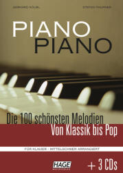 Piano Piano, Die 100 schönsten Melodien von Klassik bis Pop - Mittelschwer arrangiert + 3 CDs (2005)