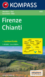 660. Firenze turista térkép Kompass Firenze, Chianti (2009)