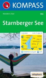 793. Starnberger See, 1: 25 000 turista térkép Kompass (2008)