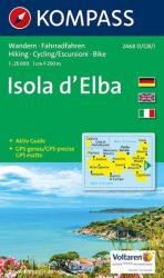 2468. Isola d'Elba turista térkép, D/I Kompass (2012)