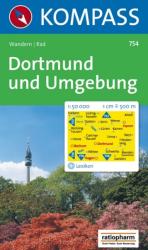 754. Dortmund und Umgebung turista térkép Kompass (2009)