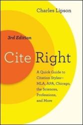 Cite Right, ediția a treia (ISBN: 9780226431109)