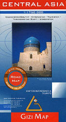 Central Asia autós térkép Gizi Map Közép-Ázsia térkép 1: 1 750 000 (2005)