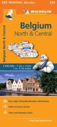 533. Észak és Közép Belgium térkép Michelin 1: 200 000 (ISBN: 9782067183452)