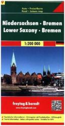 Németország 09 Alsó-Szászország - Bréma, 1: 200 000 Freytag térkép AK 0215 (2008)