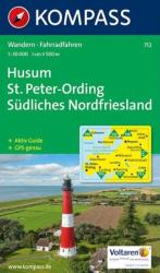712. Husum, St. PeterOrding, Südliches Nordfriesland turista térkép Kompass (2009)