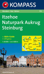 713. Itzehoe, Naturpark Aukrug, Steinburg turista térkép Kompass (2010)