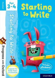 Progress with Oxford: Starting to Write Age 3-4 - Sarah Snashall (ISBN: 9780192765369)