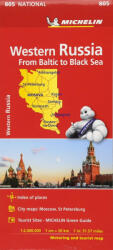 805. Nyugat-Oroszország térkép Michelin 1: 2 Mio Western Russia - Balti-tengertől a Fekete-tengerig 2018 (ISBN: 9782067233300)