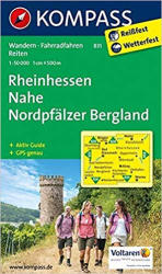 831. Rheinhessen, Nahe, Nordpfälzer Bergland turista térkép Kompass (2011)
