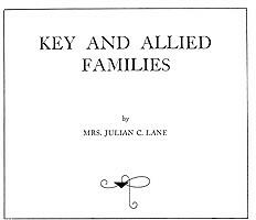 Key and Allied Families (ISBN: 9780806349770)