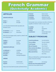 French Grammar: Quick Study Academic (ISBN: 9781632878038)
