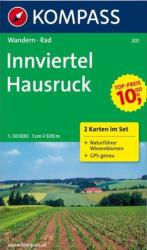 201. Innviertel, Hausruck, 2teiliges Set mit Naturführer turista térkép Kompass (2007)