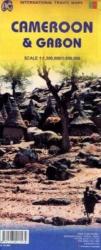 Gabon térkép ITM 1: 1 000 000 Cameroon térkép (2009)