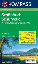 776. Schönbuch, Schurwald, Neuffen, Teck, "Schwäbische Alb" turista térkép Kompass (2009)