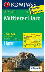 452. Harz, Mittlerer turista térkép Kompass (2011)