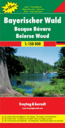Bajor-erdő térkép, Bayerischer Wald, Top 10 tipp, 1: 150 000 Freytag térkép DEU 13 (2011)