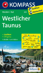 839. Taunus, Westlicher turista térkép Kompass (2011)