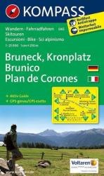 045. Bruneck, Kronplatz/Brunico, Plan de Corones, 1: 25 000, D/I turista térkép Kompass (2011)