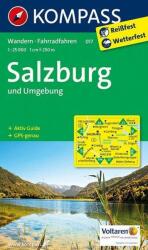 017. Salzburg és környéke turista térkép Kompass 1: 25 000 (2011)
