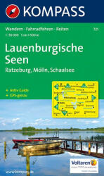 721. Lauenburgische Seen turista térkép Kompass (2005)