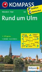 789. Ulm, Rund um turista térkép Kompass (2011)