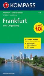 828. Frankfurt und Umgebung, 2teiliges Set mit Naturführer turista térkép Kompass (2010)
