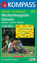 852. Mecklenburgische Schweiz, Demmin, Teterow, Malchin turista térkép Kompass (2004)
