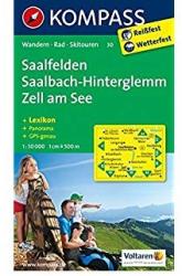 30. Saalfelden, SaalbachHinterglemm, Zell am See turista térkép Kompass (2011)