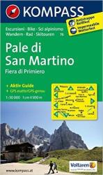 76. Pale di san Martino turista térkép Kompass 1: 50 000 (2011)