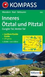 042. Inneres Ötztal turista térkép Kompass 1: 25 000 (2011)