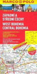 West Bohemia térkép, Nyugat Bohémia térkép Marco Polo 1: 200 000 Közép-Bohémia térkép (2009)