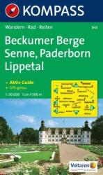 843. Beckumer Berge, Senne, Paderborn, Lippetal turista térkép Kompass (2010)