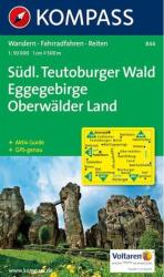 844. Südlicher Teutoburger Wald, Eggegebirge, Oberwälder Land turista térkép Kompass (2011)