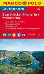 22. Saarbrücken turista térkép Marco Polo 1: 100 000 Hunsrüch térkép (2011)