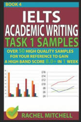 Ielts Academic Writing Task 1 Samples: Over 50 High Quality Samples for Your Reference to Gain a High Band Score 8.0+ in 1 Week (Book 4) - Rachel Mitchell (ISBN: 9781973154976)