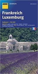 Franciaország térkép ADAC 1: 700 000 Luxemburg térkép (2010)