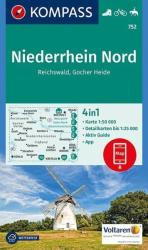 752. Niederrhein Nord, Reichswald, Gocher Heide turista térkép Kompass (2010)