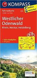 3090. Odenwald Westlicher, Rhein, Neckar, Heidelberg kerékpáros térkép 1: 70 000 Fahrradkarten (2011)