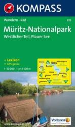 853. MüritzNationalpark, Westlicher Teil, Plauer See turista térkép Kompass (2010)