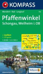 179. Pfaffenwinkel, Schongau, Weilheim in Oberbayern turista térkép Kompass (2009)