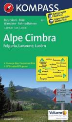 631. Altipiani di Folgaria-Lavarone e Luserno turista térkép Kompass 1: 25 000 (2011)